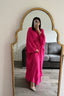 Zuri Hot Pink Pleated Kaftan Dress